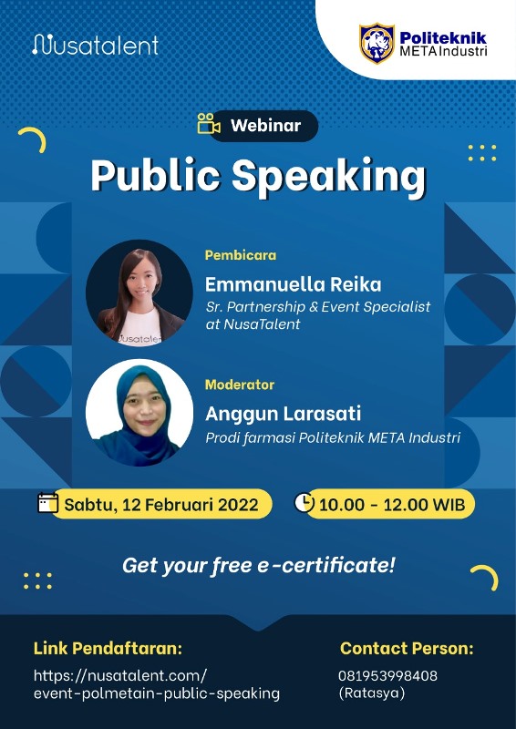 Webinar Public Speaking Februari 2022